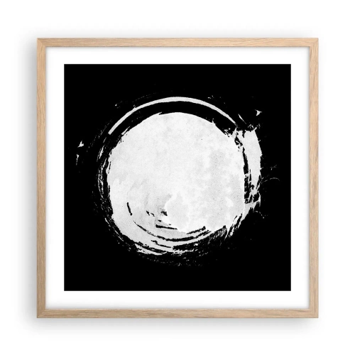 Plakat i ramme af lyst egetræ - Den gode vej ud - 50x50 cm