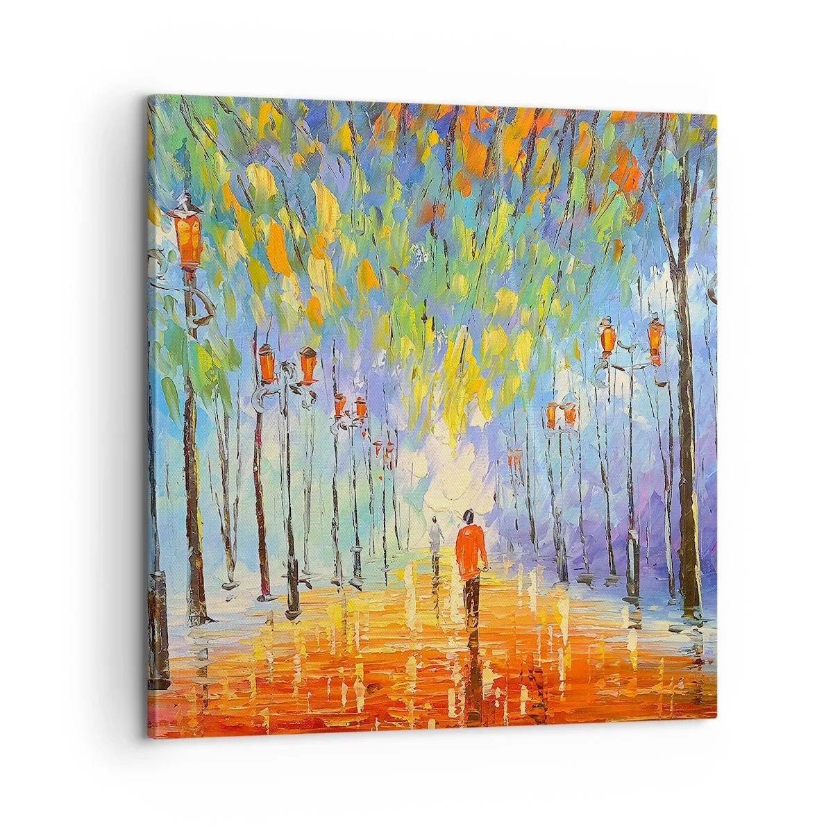 Lærredstryk - Billede på lærred - Nattens sang om regnen - 60x60 cm