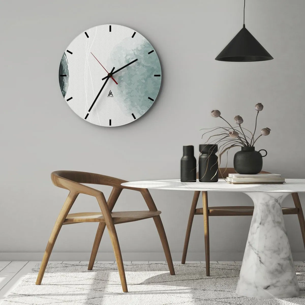 Vægur, Uret - Et møde med tåge - 40x40 cm