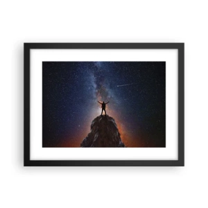 Plakat i sort ramme - Magten er hos mig! - 40x30 cm