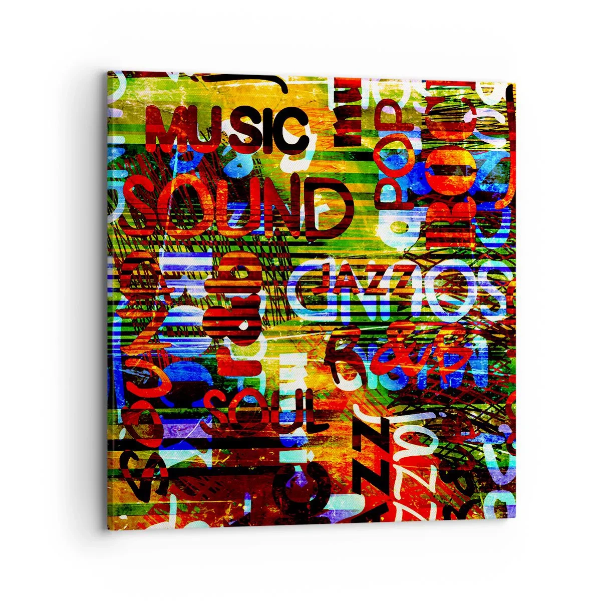 Lærredstryk - Billede på lærred - Alle lydens farver - 70x70 cm