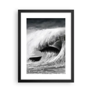 Plakat i sort ramme - Havets vrede - 30x40 cm