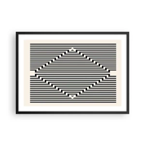 Plakat i sort ramme - Geometrisk illusion - 70x50 cm