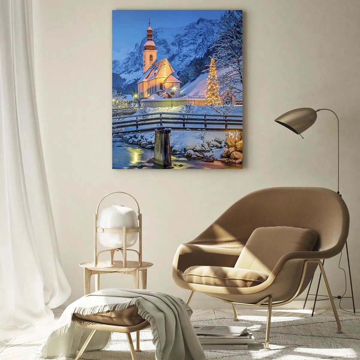 Billede på glas - Julens ånd - 80x120 cm
