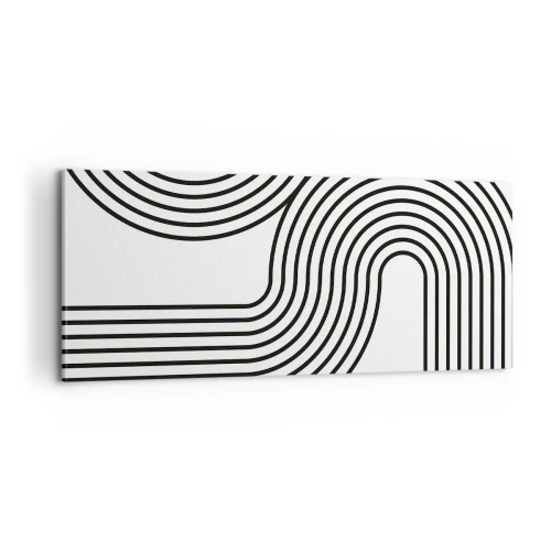 Lærredstryk - Billede på lærred - På en kurve - 100x40 cm