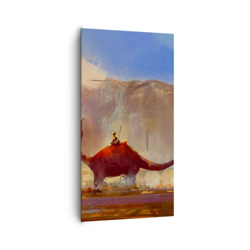 Lærredstryk - Billede på lærred - Hvis de ikke var uddøde - 65x120 cm