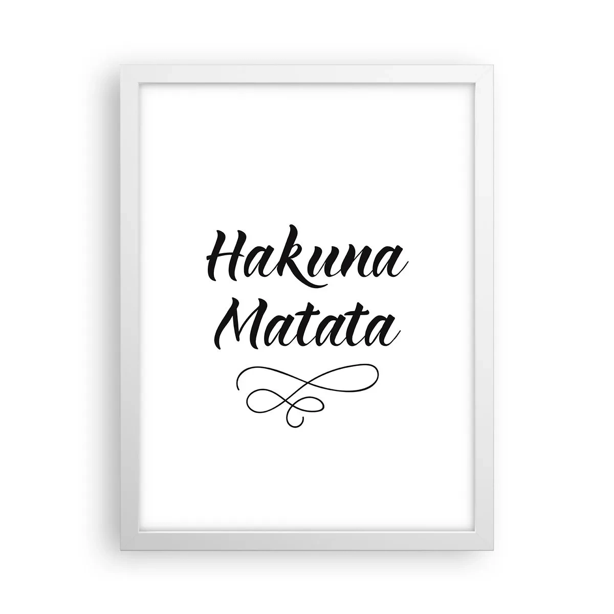 Plakat i hvid ramme - Bedste råd - 30x40 cm