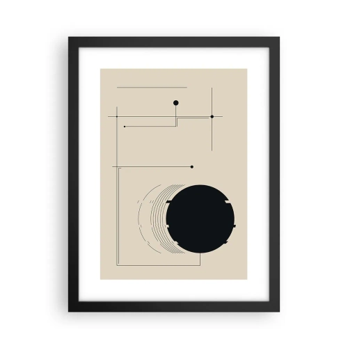 Plakat i sort ramme - Fjedrende og dynamisk komposition - 30x40 cm