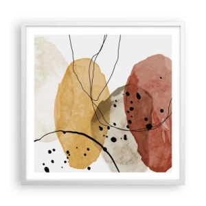 Plakat i hvid ramme - Som lys, klar luft - 60x60 cm