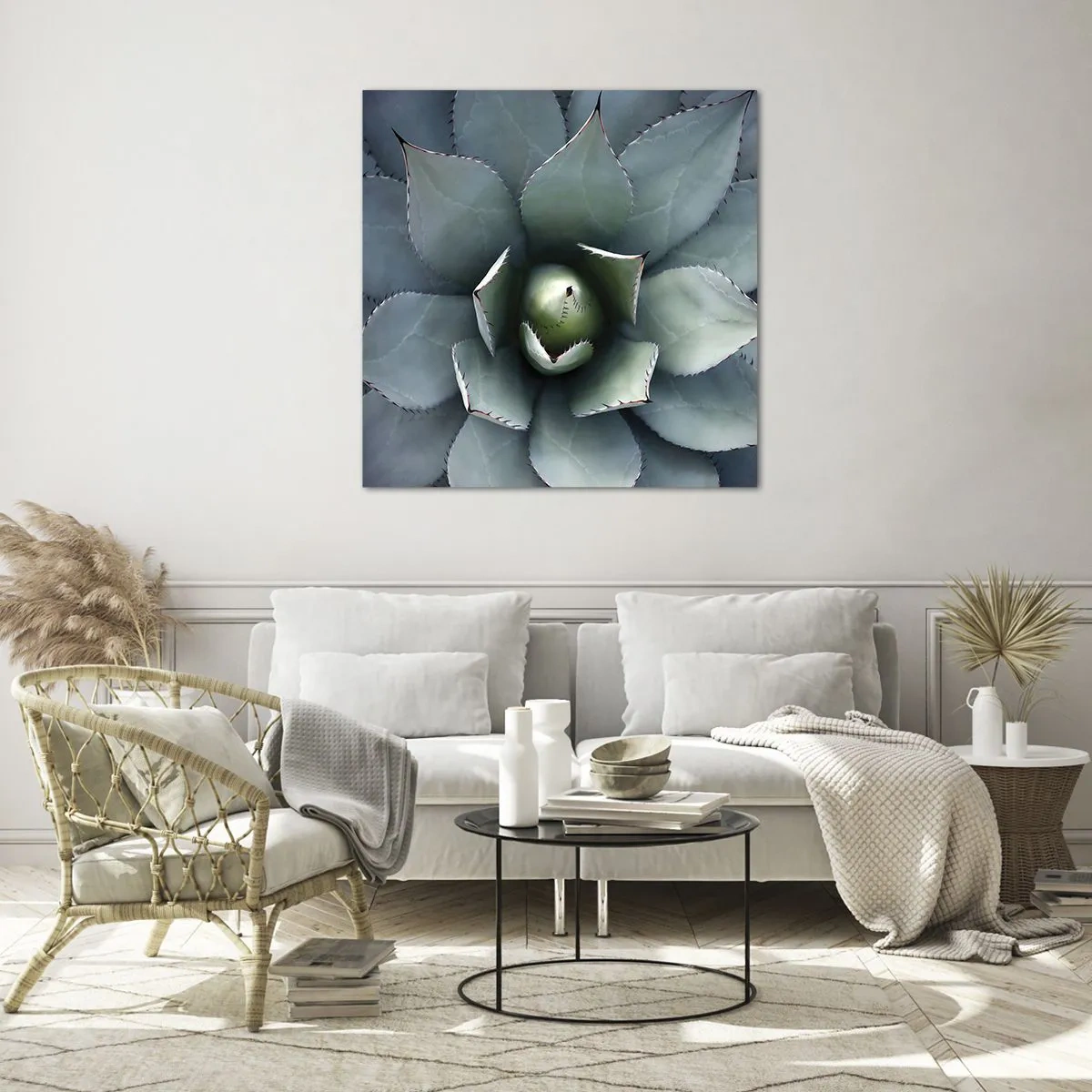 Billede på glas - Lokkemad og advarsler - 60x60 cm
