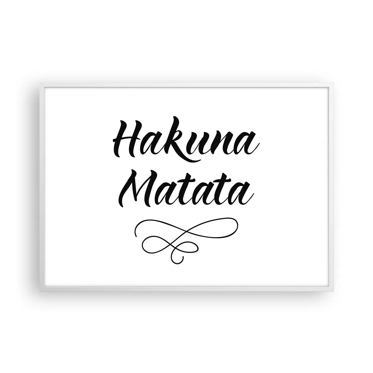 Plakat i hvid ramme - Bedste råd - 100x70 cm