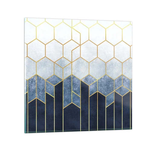 Billede på glas - Komposition i synkoperet rytme - 30x30 cm