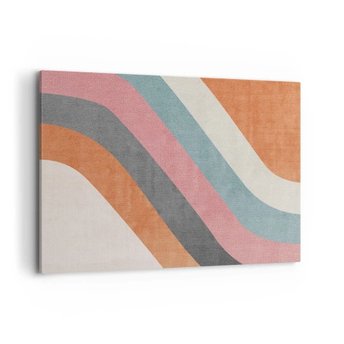 Lærredstryk - Billede på lærred - Diagonal komposition - bevægelse - 100x70 cm