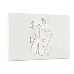 Billede på glas - En drømmende stund - 120x80 cm