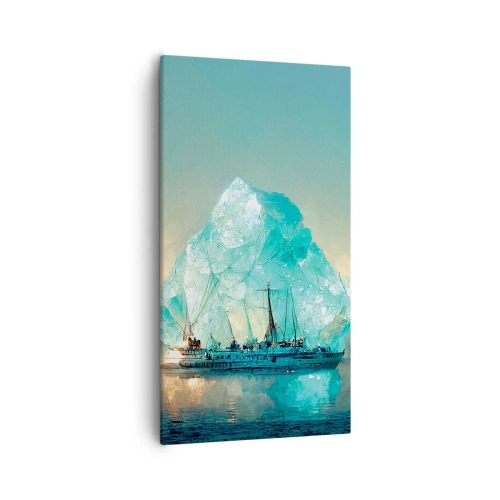 Lærredstryk - Billede på lærred - Arktisk diamant - 55x100 cm