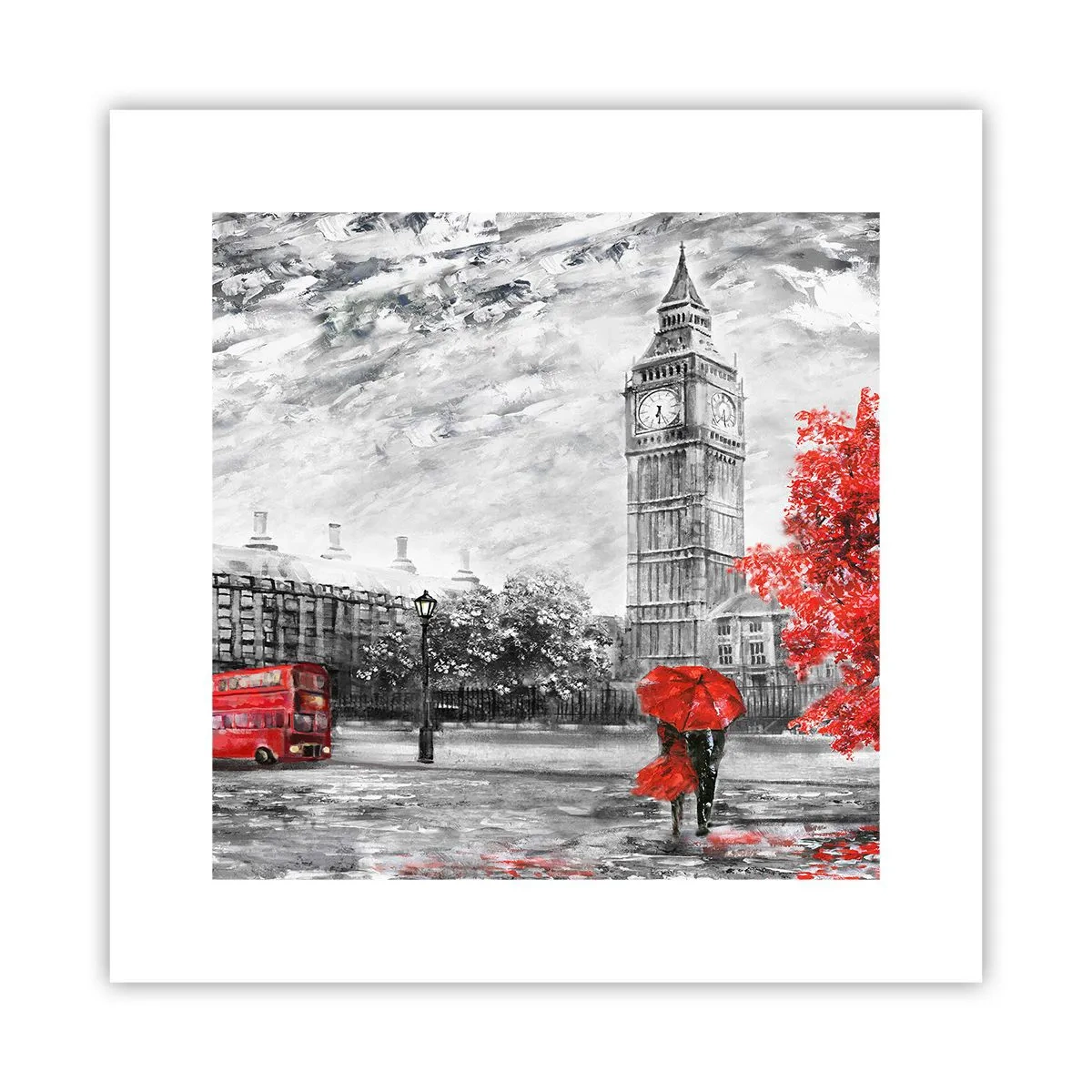 Plakat - En spændende dag - 30x30 cm