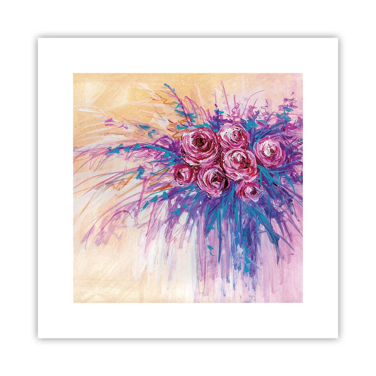 Plakat - Rose springvand - 30x30 cm
