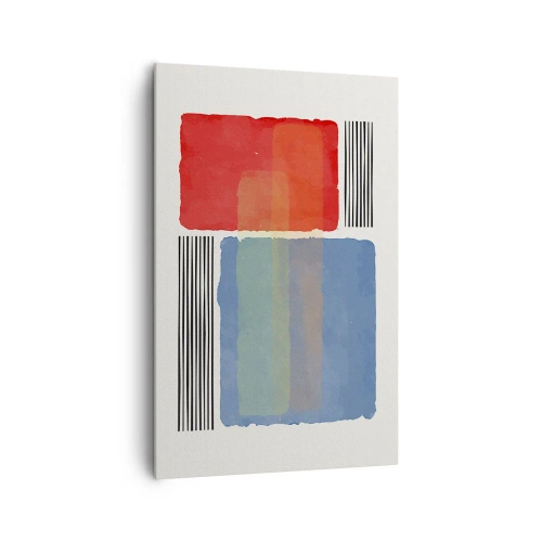 Lærredstryk - Billede på lærred - Geometriens ånd og bogstav - 80x120 cm