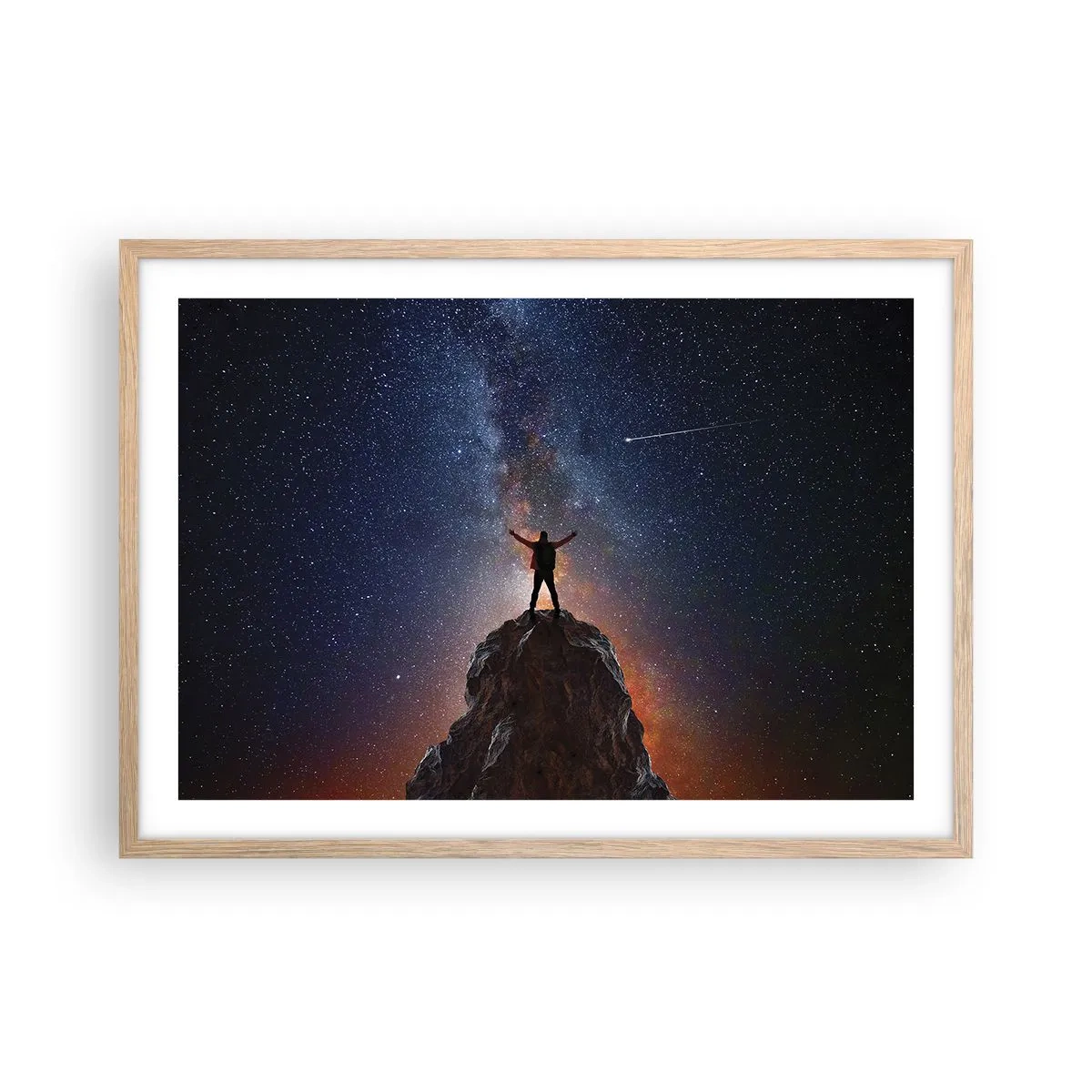 Plakat i ramme af lyst egetræ - Magten er hos mig! - 70x50 cm