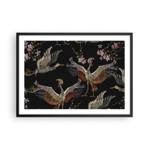 Plakat i sort ramme - Eventyrlig fugl - 70x50 cm
