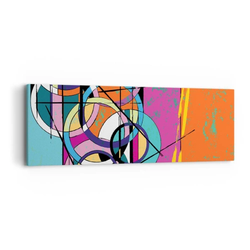 Lærredstryk - Billede på lærred - Hjul for hjul - 90x30 cm
