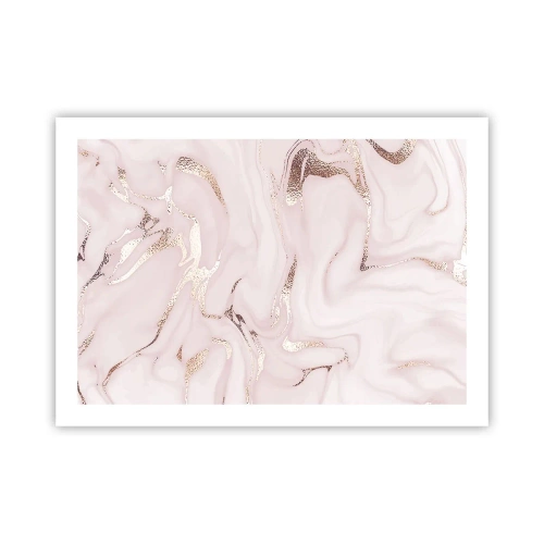 Plakat - I et lyserødt tørklæde - 70x50 cm