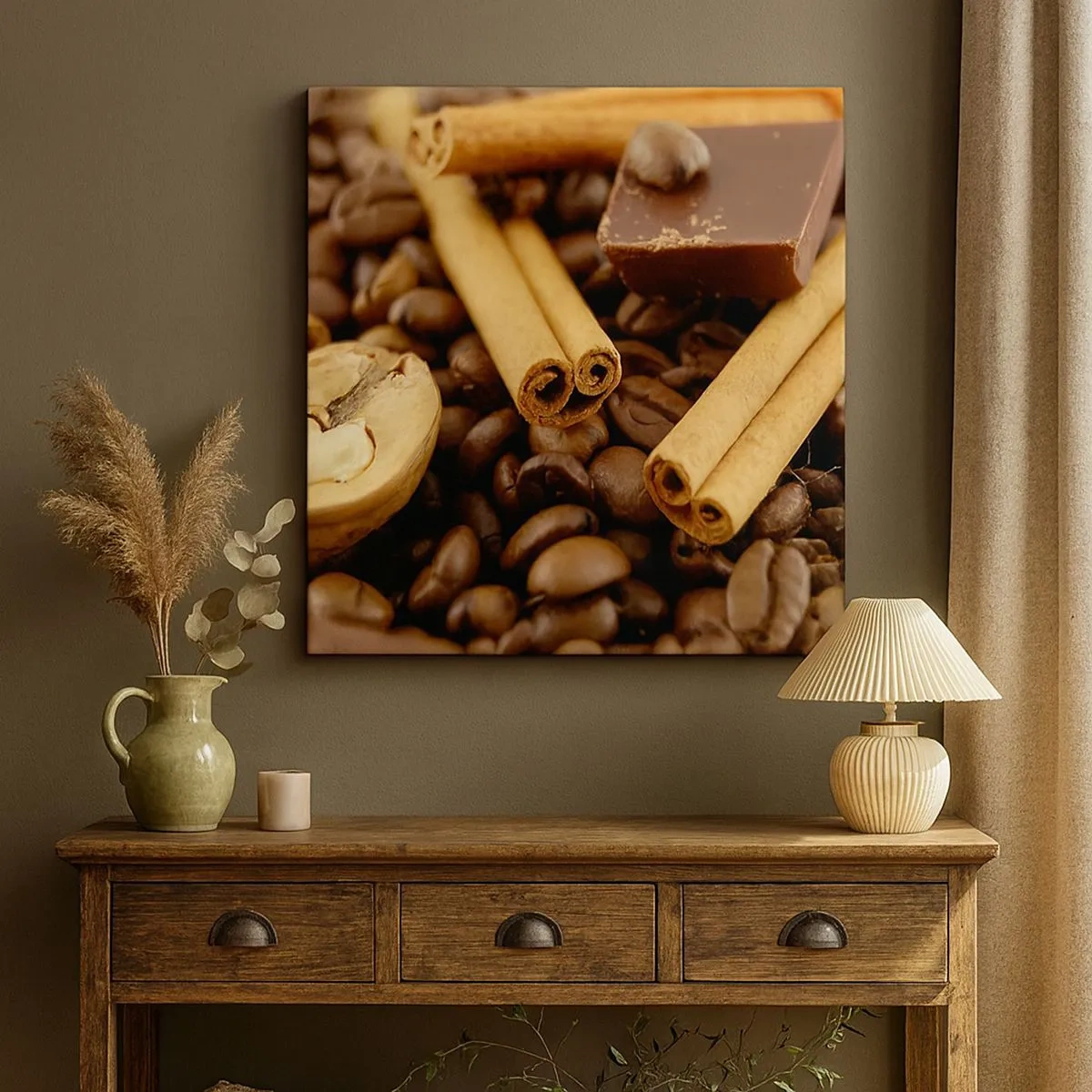 Lærredstryk - Billede på lærred - Koncert af smagsoplevelser - 30x30 cm