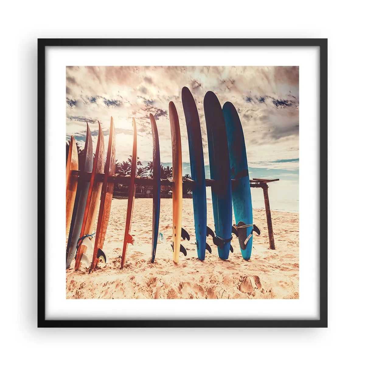 Plakat i sort ramme - Godnat, indtil i morgen - 50x50 cm