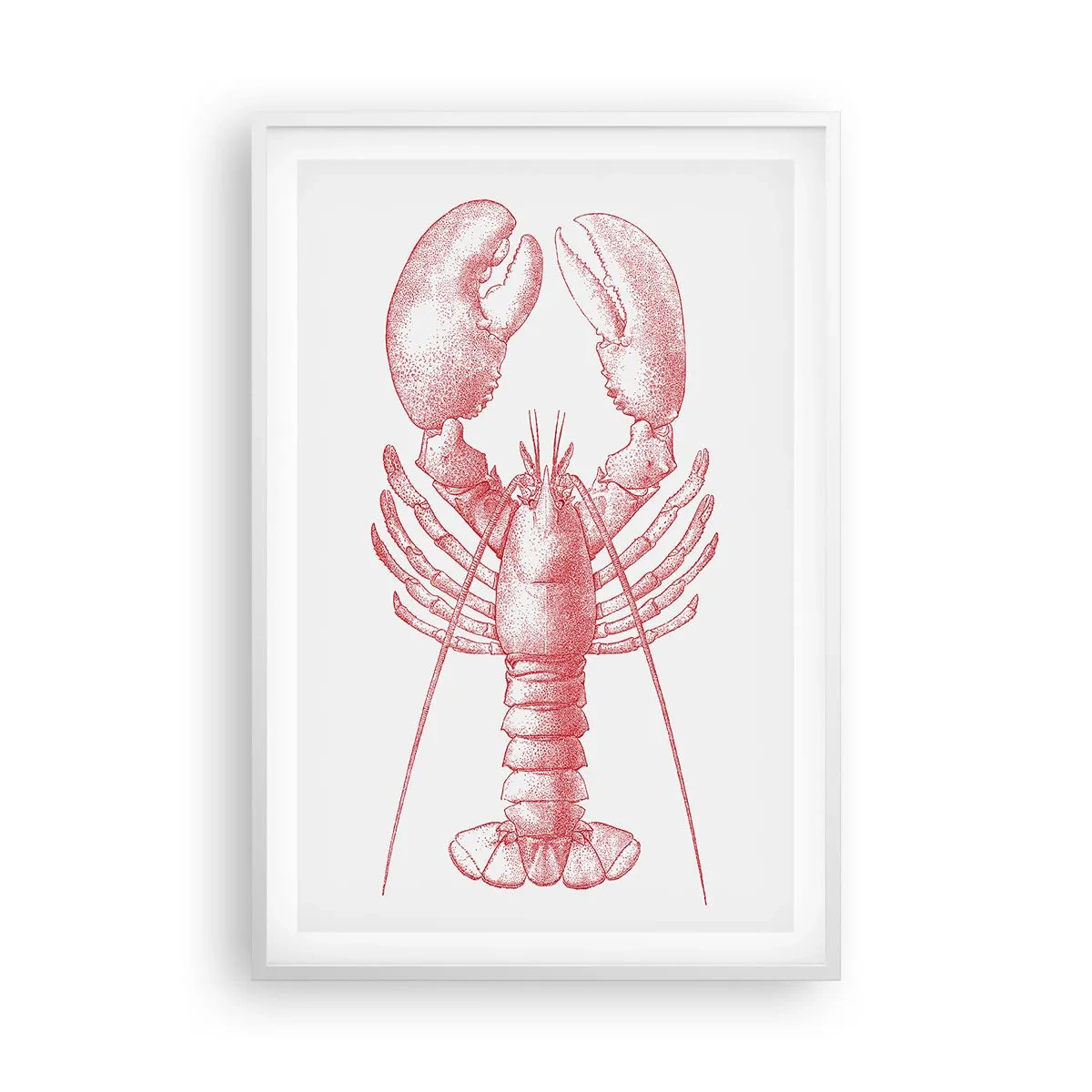 Plakat i hvid ramme - Hummer, der er Homer værdig - 61x91 cm