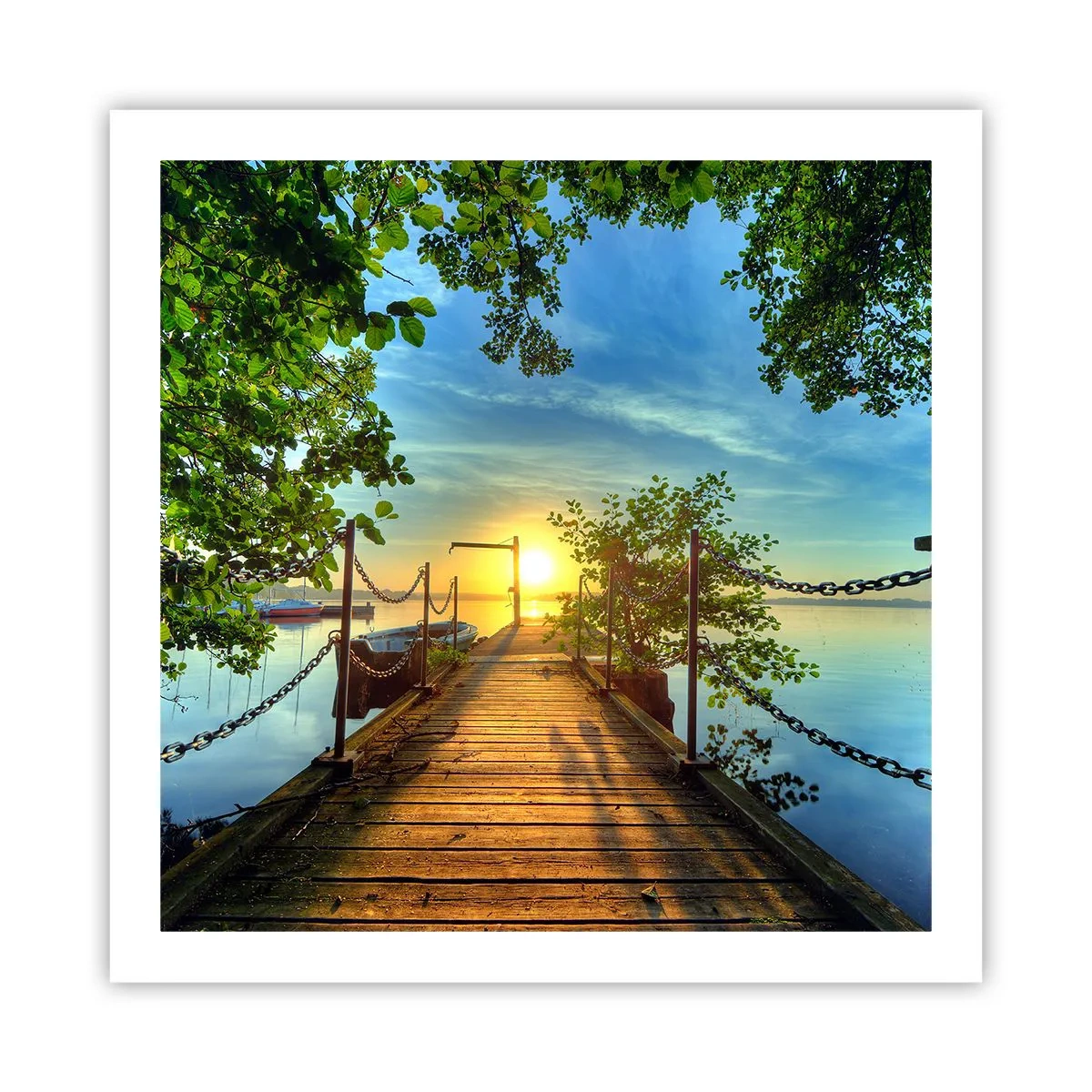 Plakat - Mod vest ved vandet - 60x60 cm