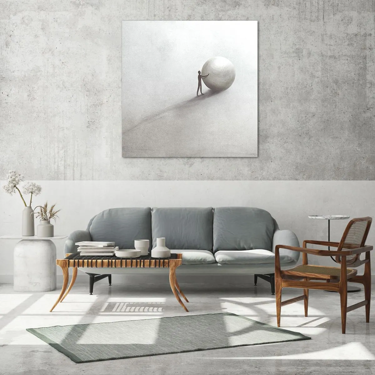 Billede på glas - Livets spil - 60x60 cm