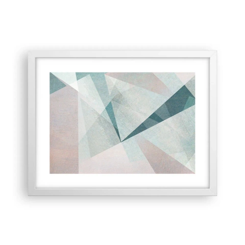 Plakat i hvid ramme - Rolig og alligevel dynamisk - 40x30 cm