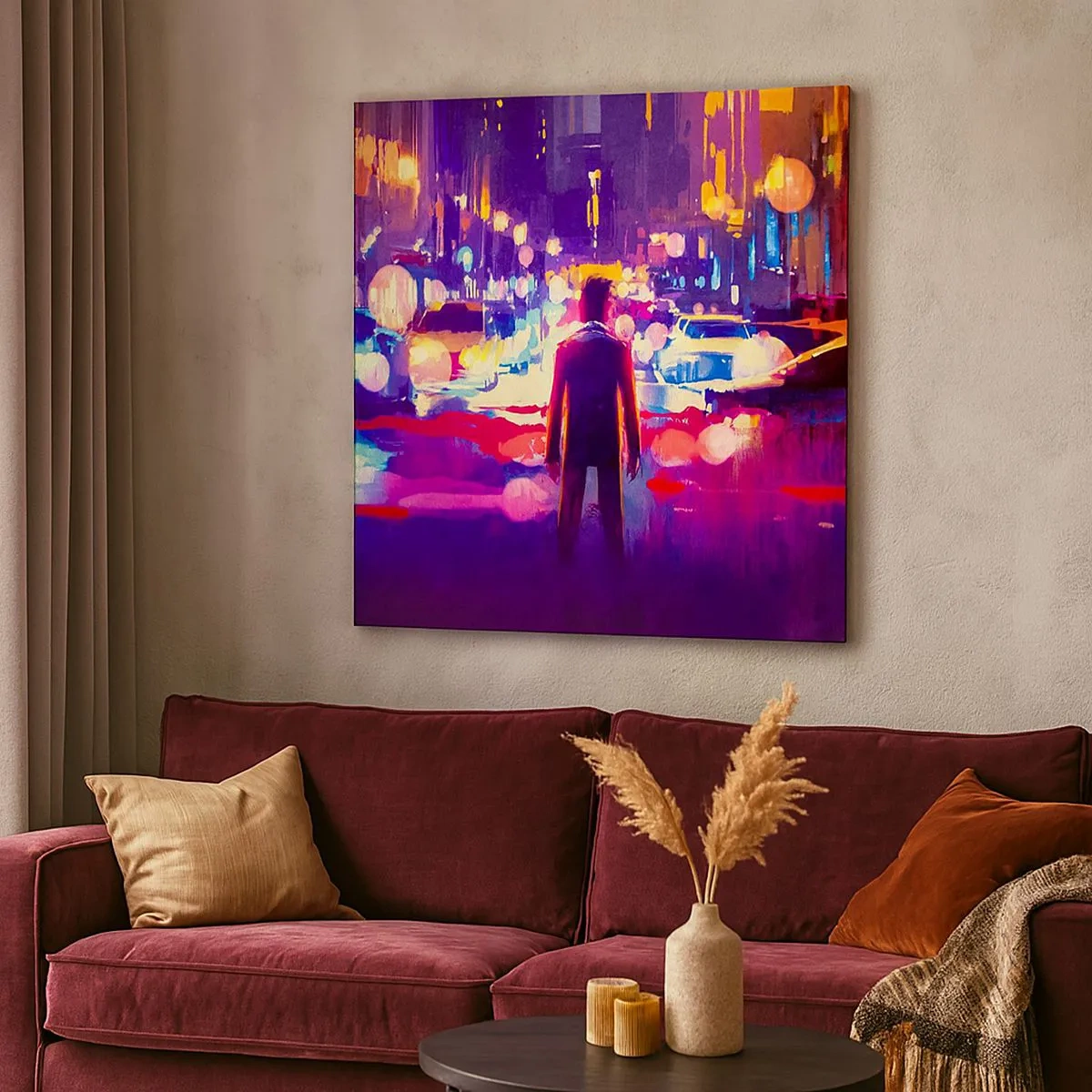 Lærredstryk - Billede på lærred - Nedsænket i lys - 30x30 cm