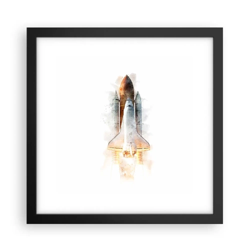 Plakat i sort ramme - Opdagelsesrejsende i starten - 30x30 cm