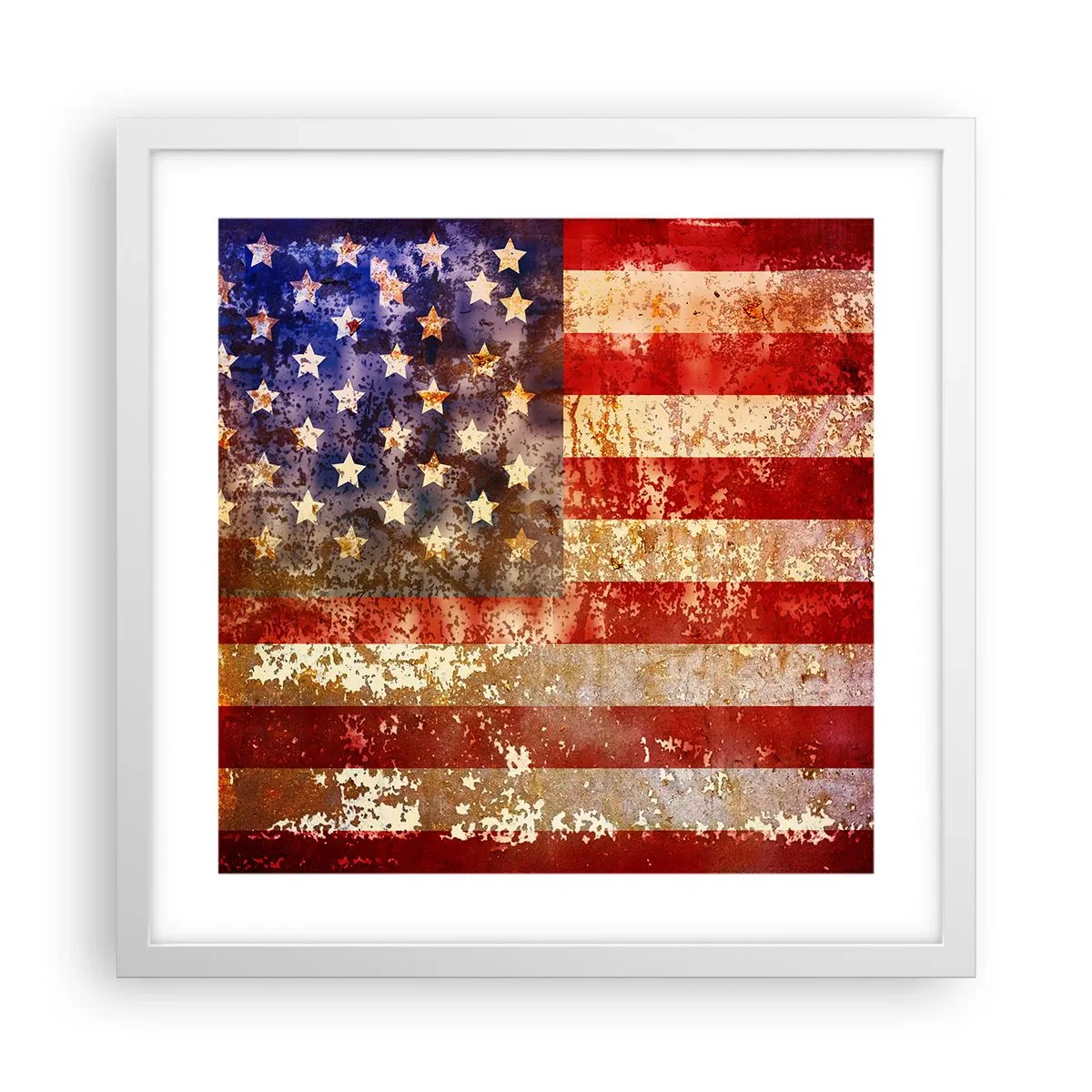 Plakat i hvid ramme - Herlighed går ikke bort - 40x40 cm