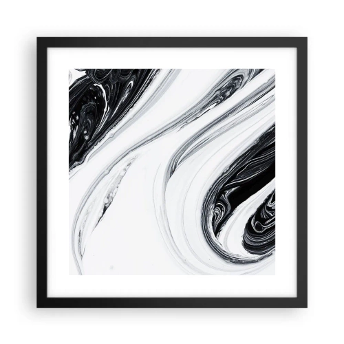 Plakat i sort ramme - Kombination af modsætninger - 40x40 cm