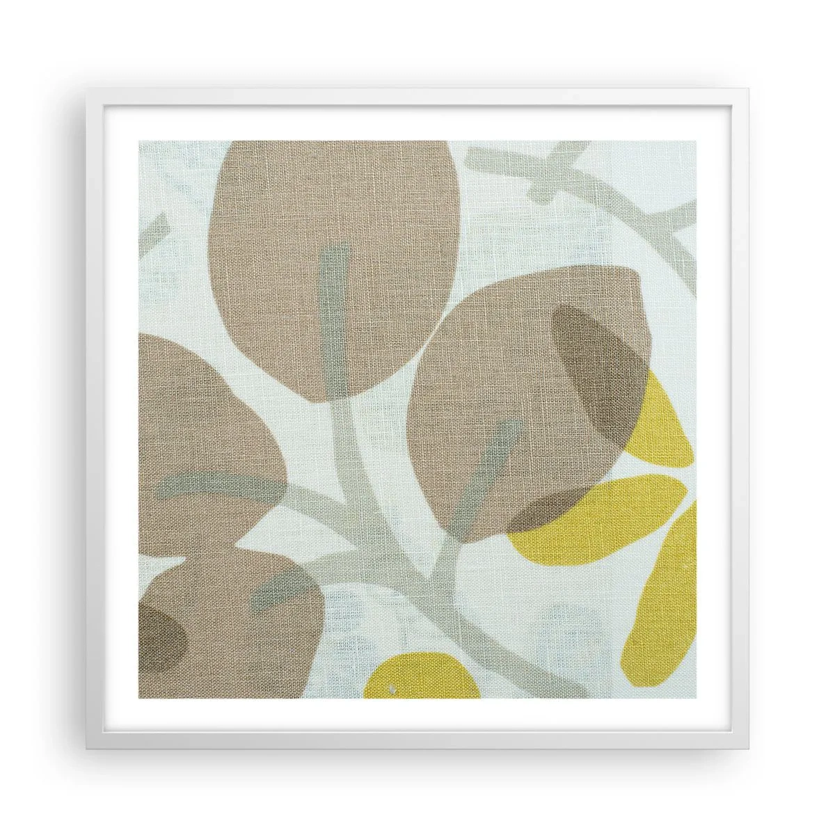 Plakat i hvid ramme - Komposition i solskinnet - 60x60 cm