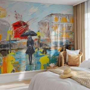 Fototapet Standard Eco - Parisiske legender - Kvinde, Paris, By - 350x256 cm