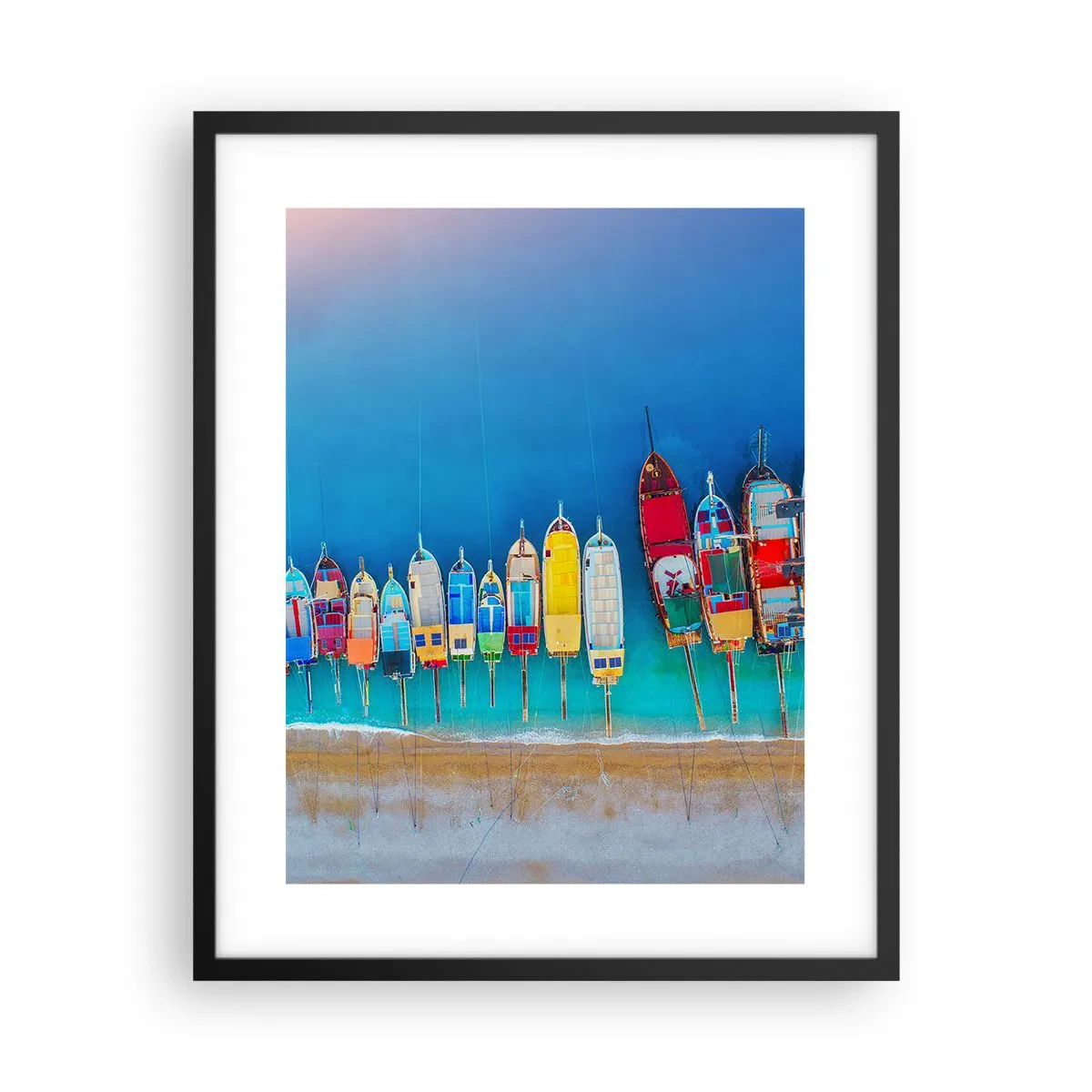 Plakat i sort ramme - Fra et fugleperspektiv - 40x50 cm