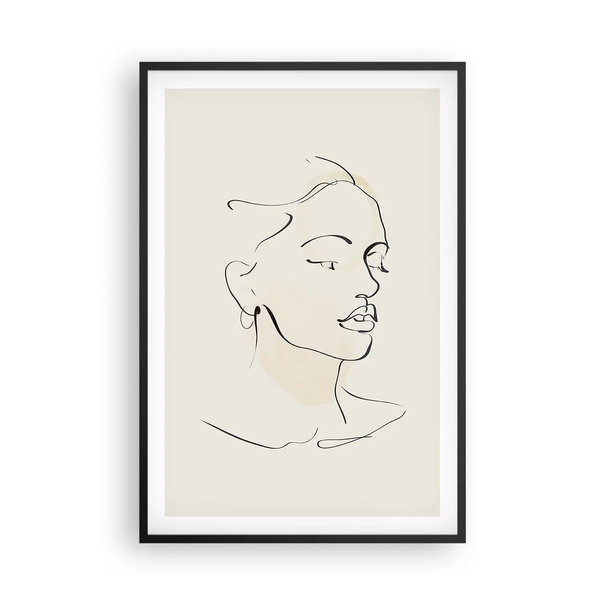 Plakat i sort ramme - En bestemt linje - 61x91 cm