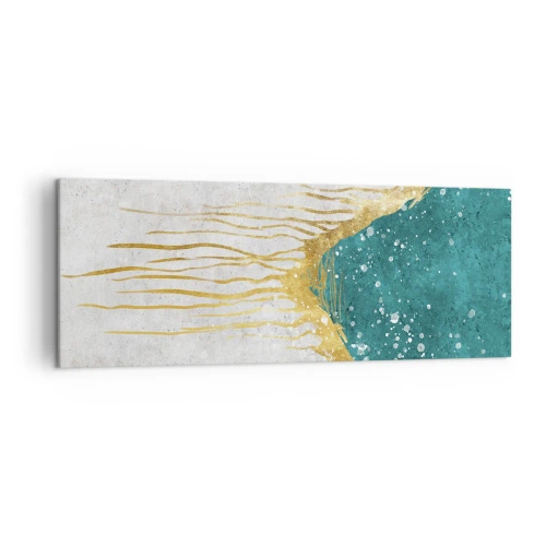 Lærredstryk - Billede på lærred - Gyldent tidevand - 140x50 cm
