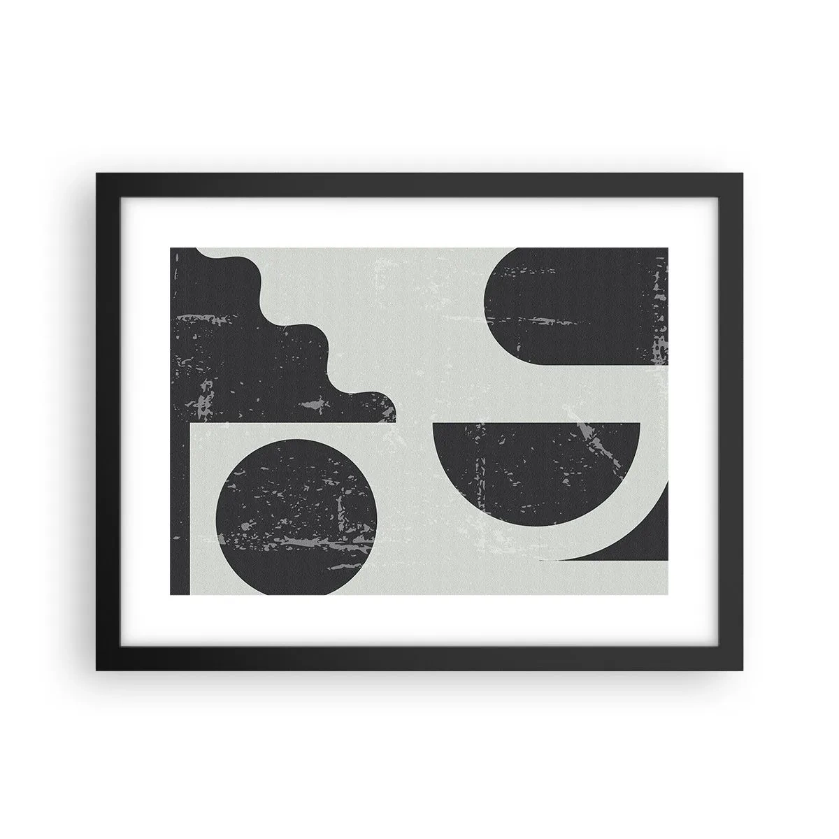 Plakat i sort ramme - Komposition over og under - 40x30 cm