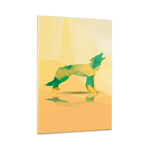 Billede på glas - Ensom ulv - 50x70 cm