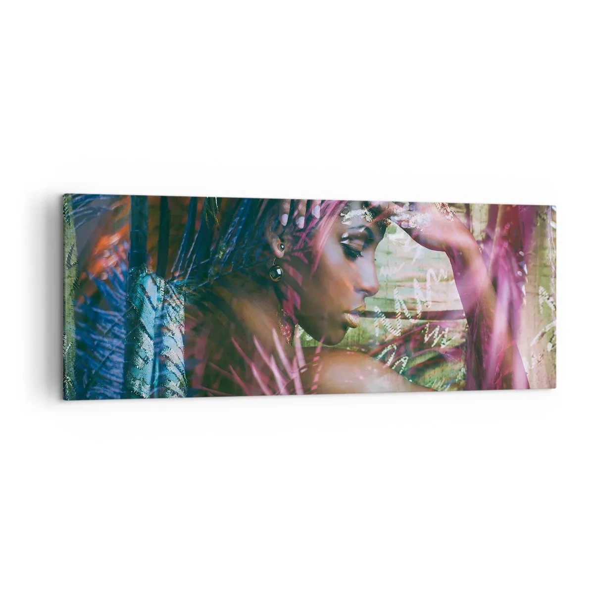 Lærredstryk - Billede på lærred - Moder Natur i junglen - 140x50 cm