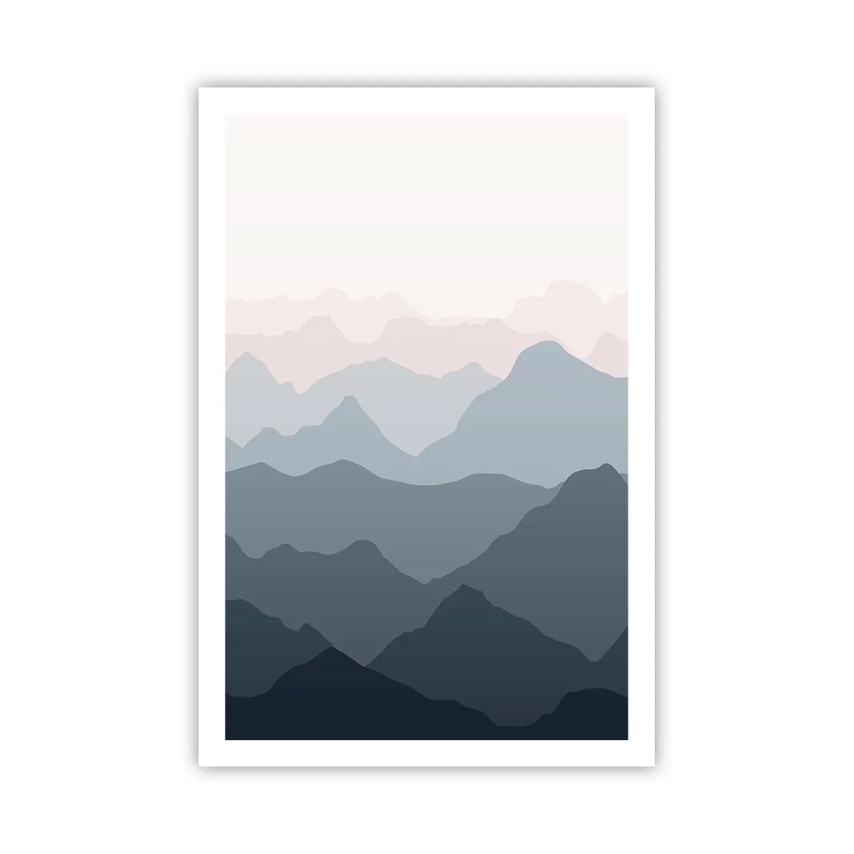 Plakat - Bølger af bjerge - 61x91 cm