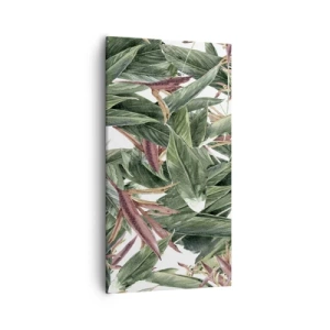 Lærredstryk - Billede på lærred - Smaragd- og syrenbuskads - 55x100 cm