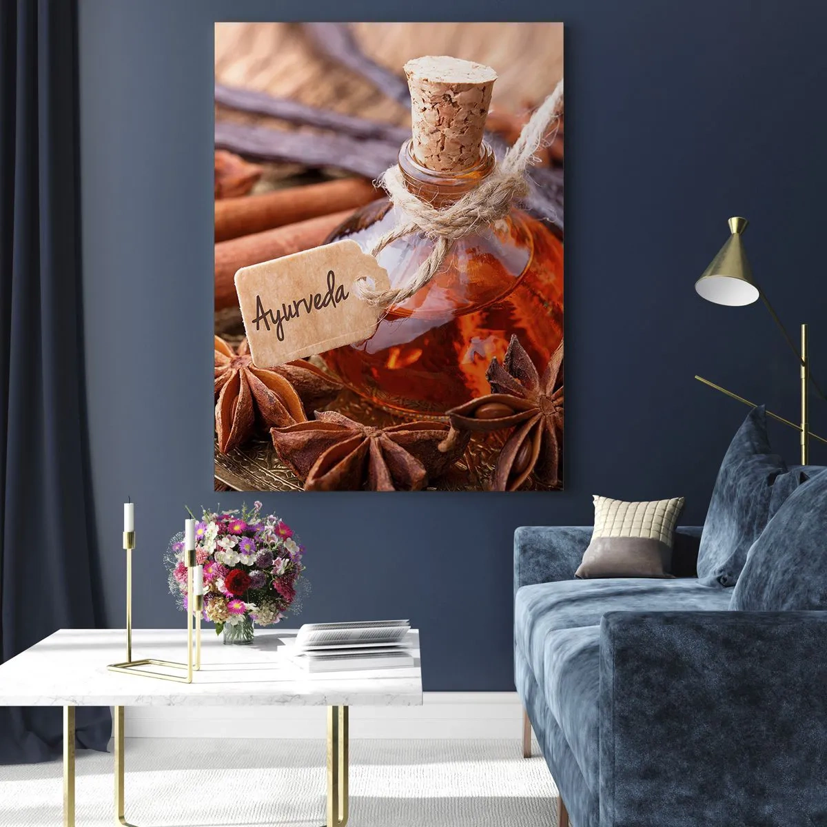 Billede på glas - På vej mod enhed af krop og ånd - 70x100 cm