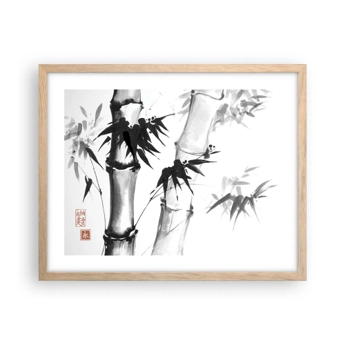 Plakat i ramme af lyst egetræ - Nærbillede af Orienten - 50x40 cm