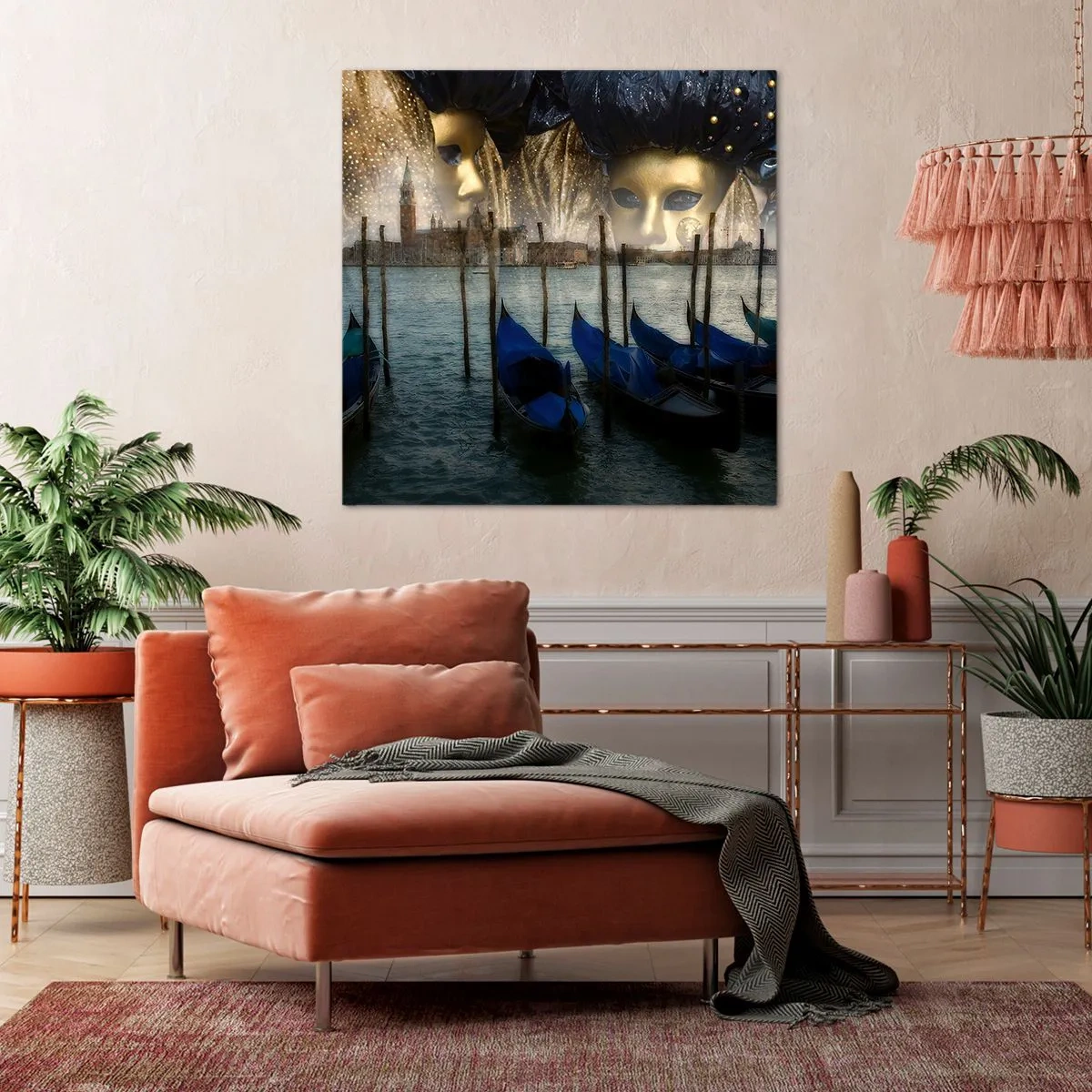 Lærredstryk - Billede på lærred - Tid til at starte karneval - 70x70 cm