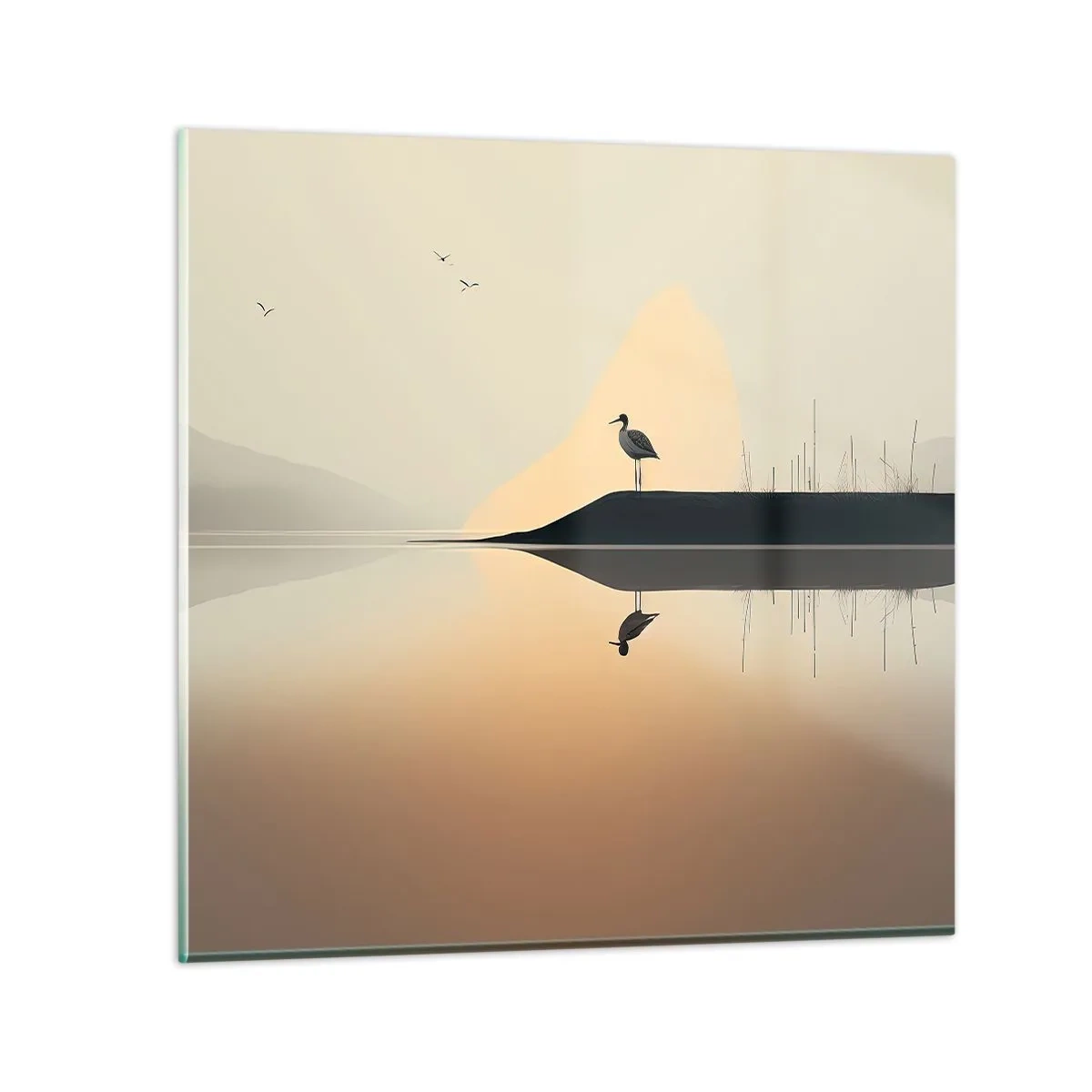 Billede på glas - Herre på søen - 30x30 cm